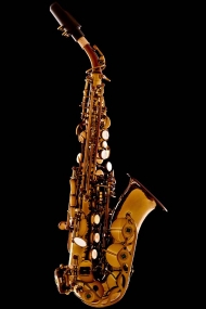 Vintage Gold Lacquer Curved Soprano Saxophone